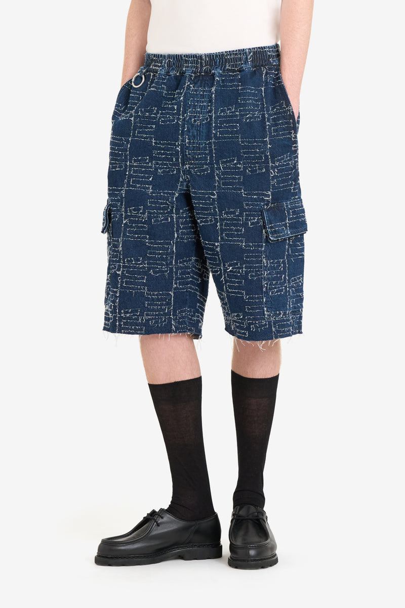 ETUDES STUDIO LOOSE JACQUARD SHORT BLUE 3 ETUDES STUDIO LOOSE JACQUARD SHORT BLUE 3