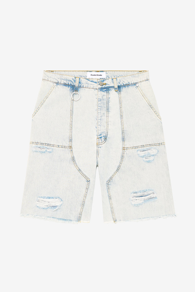 ETUDES STUDIO LOOSE JEANS SHORTS BLEACH BLUE 1 ETUDES STUDIO LOOSE JEANS SHORTS BLEACH BLUE 1