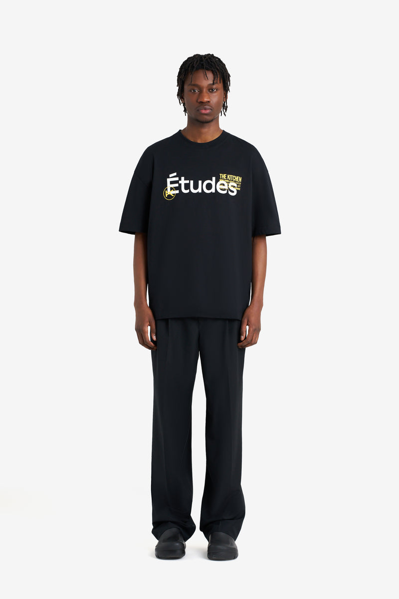 RELAX TEE SHIRT ETUDES THE KITCHEN BLACK 2 RELAX TEE SHIRT ETUDES THE KITCHEN BLACK 2
