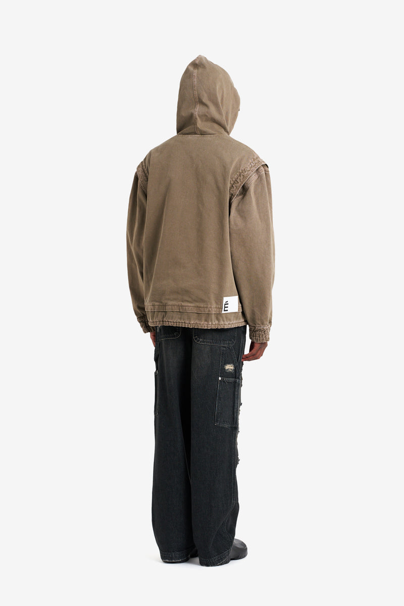 ETUDES STUDIO HOODIE DENIM JACKET TAN 7 ETUDES STUDIO HOODIE DENIM JACKET TAN 7