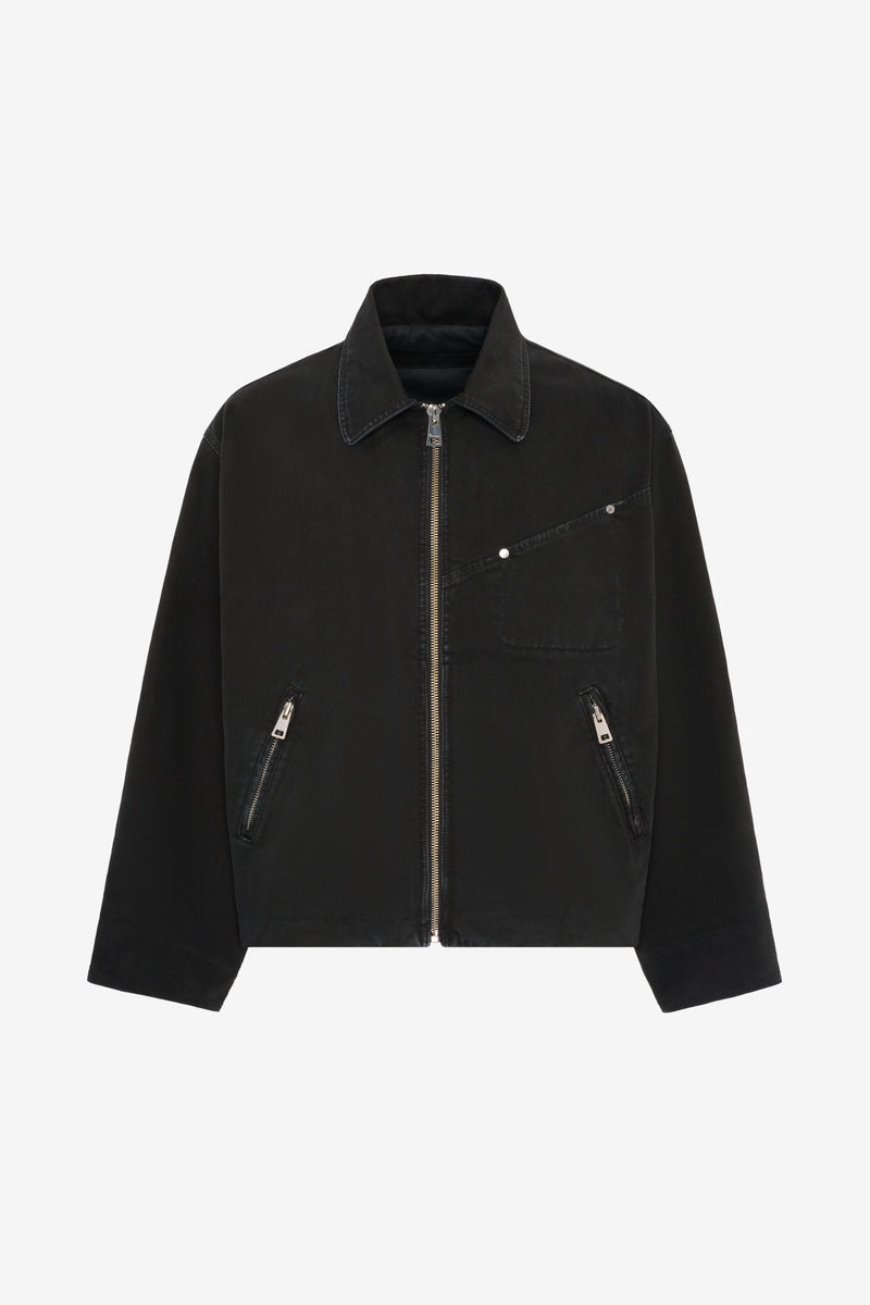 ETUDES STUDIO BOXY ZIPPED JACKET BLACK 1 ETUDES STUDIO BOXY ZIPPED JACKET BLACK 1