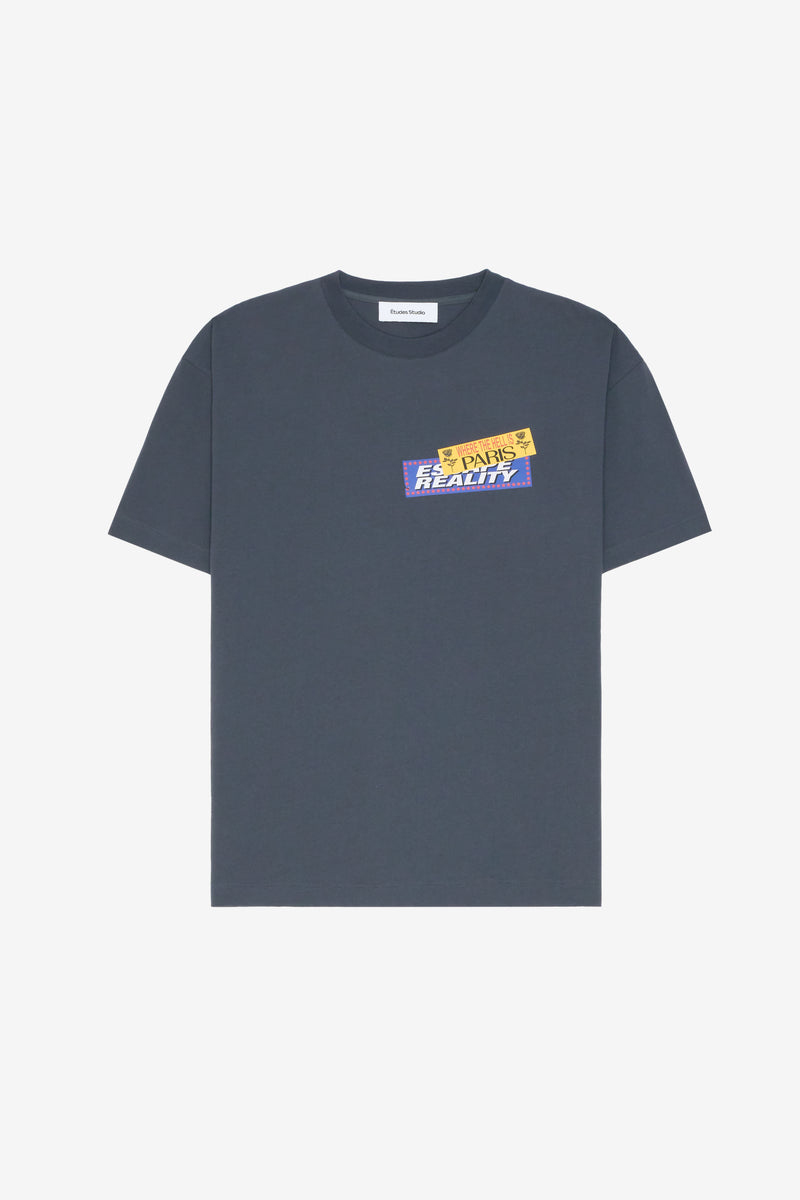 ETUDES STUDIO RELAX TEE SHIRT STICKERS DK GREY 1 ETUDES STUDIO RELAX TEE SHIRT STICKERS DK GREY 1