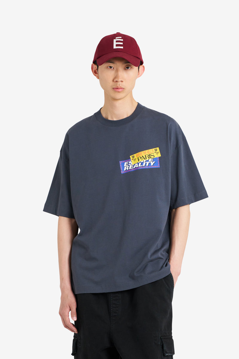 ETUDES STUDIO RELAX TEE SHIRT STICKERS DK GREY 3 ETUDES STUDIO RELAX TEE SHIRT STICKERS DK GREY 3