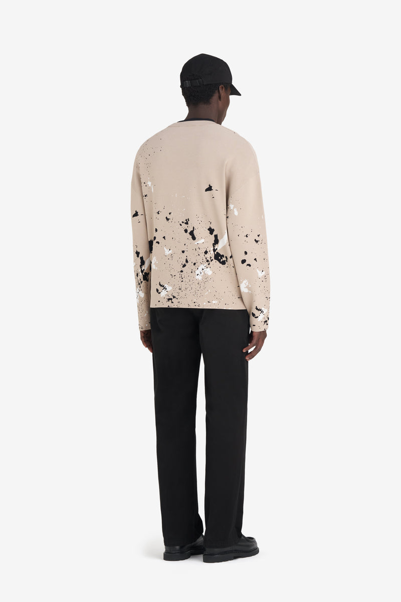 ETUDES STUDIO JACQUARD LONG SLEEVE T-SHIRT SPLASH BEIGE 4 ETUDES STUDIO JACQUARD LONG SLEEVE T-SHIRT SPLASH BEIGE 4
