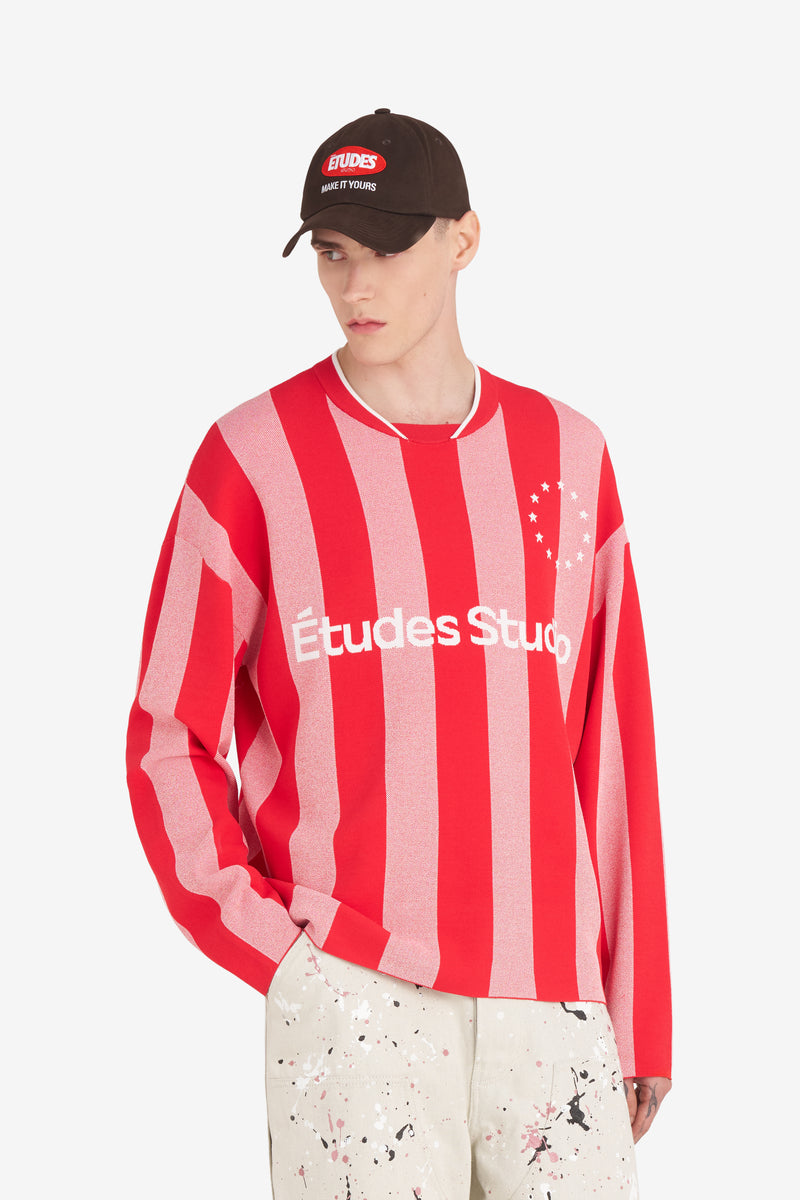 ETUDES STUDIO SOCCER LONG SLEEVE T-SHIRT STRIPED RED 4 ETUDES STUDIO SOCCER LONG SLEEVE T-SHIRT STRIPED RED 4