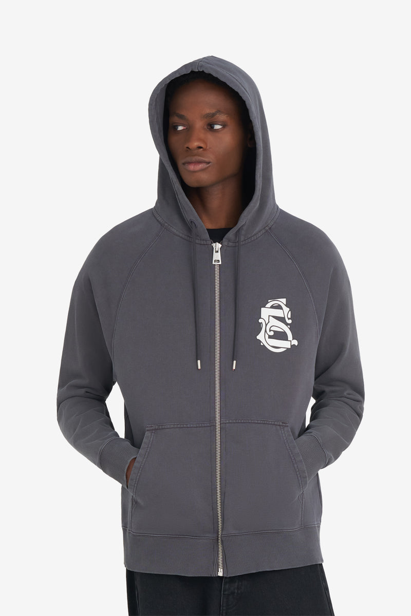 ETUDES STUDIO LOOSE ZIP HOODIE EMBLEM SHALE 2 ETUDES STUDIO LOOSE ZIP HOODIE EMBLEM SHALE 2