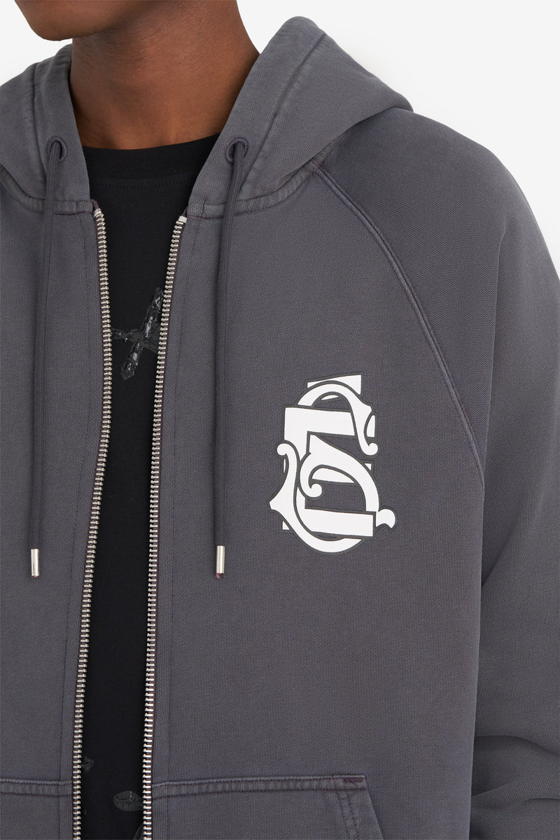ETUDES STUDIO LOOSE ZIP HOODIE EMBLEM SHALE 5 ETUDES STUDIO LOOSE ZIP HOODIE EMBLEM SHALE 5