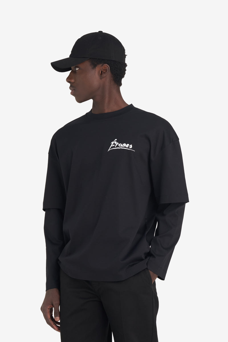 ETUDES STUDIO DOUBLE SLEEVES T-SHIRT SIGNED BLACK 3 ETUDES STUDIO DOUBLE SLEEVES T-SHIRT SIGNED BLACK 3
