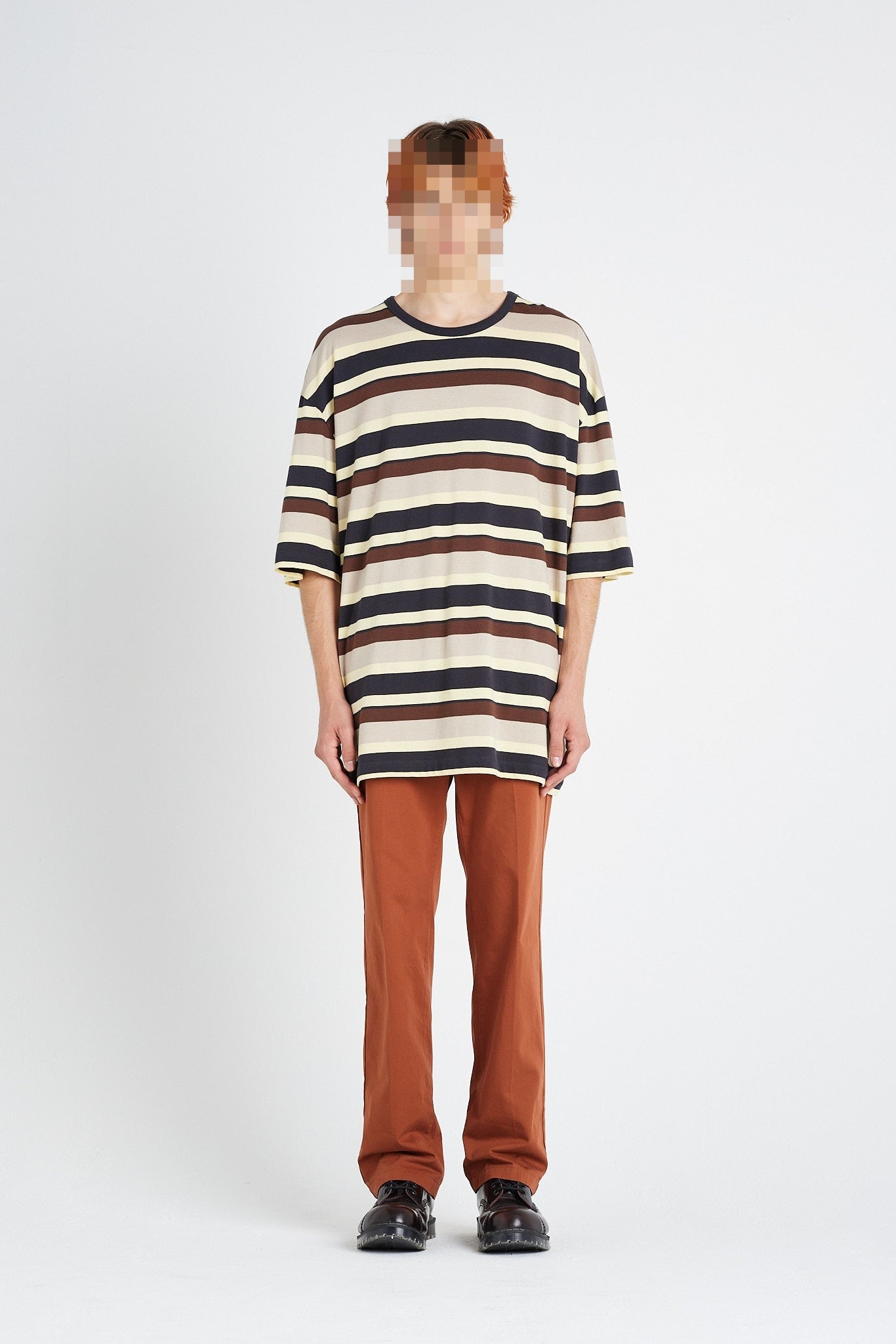 ÉTUDES EXIT STRIPED BEIGE T-SHIRTS 1