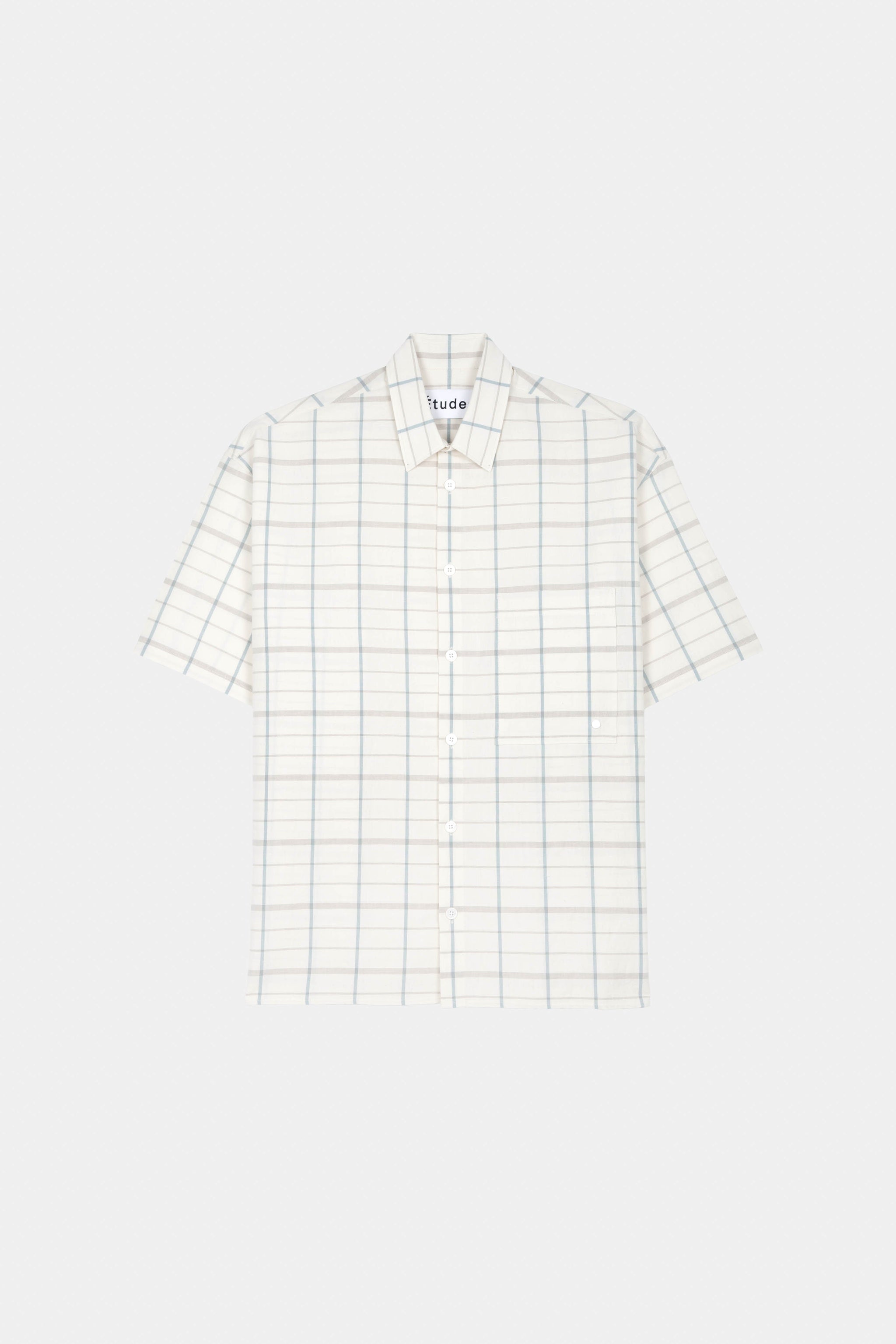 ÉTUDES ILLUSION SS OFF WHITE CHECK SHIRTS 2