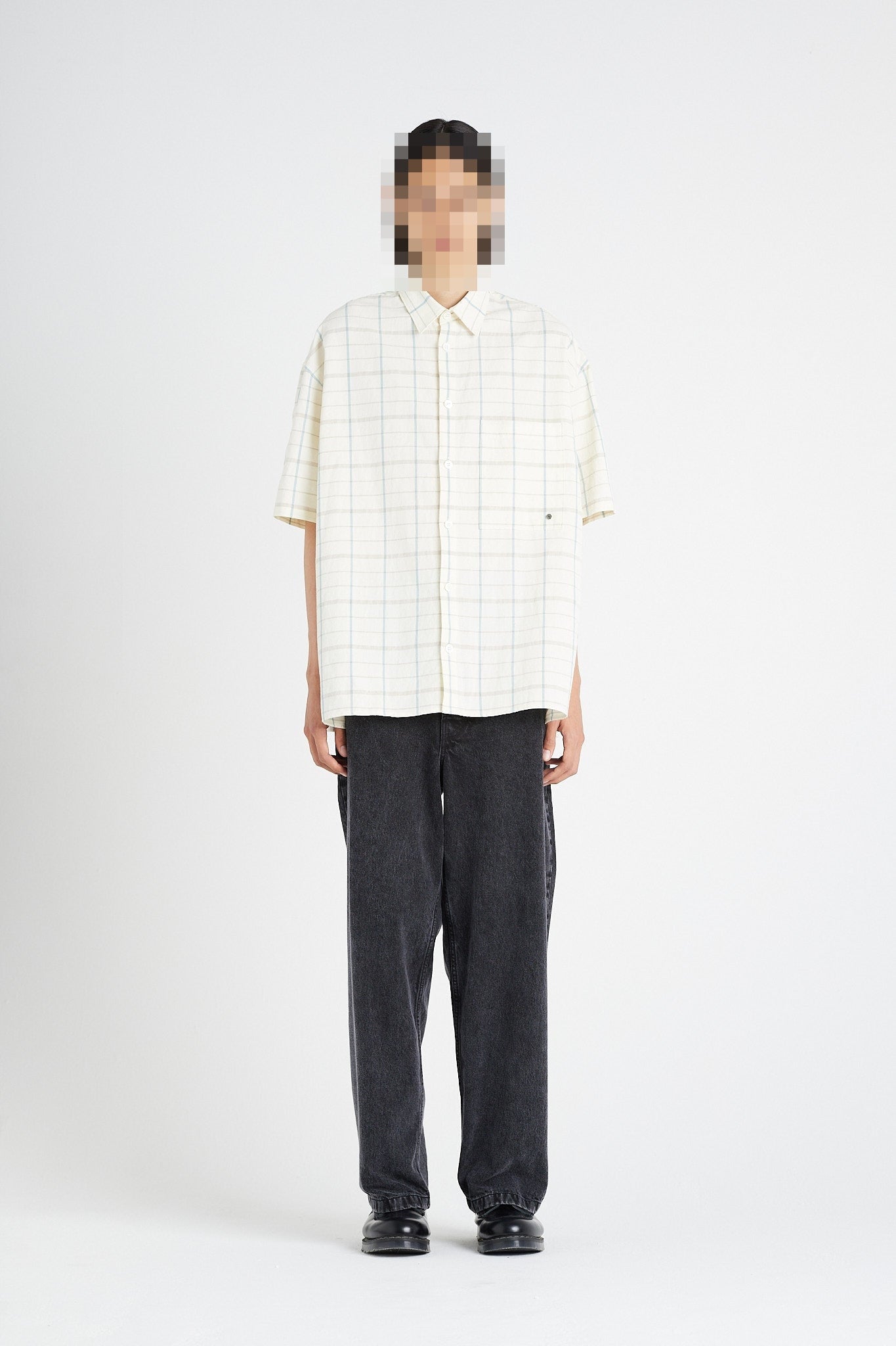 ÉTUDES ILLUSION SS OFF WHITE CHECK SHIRTS 1